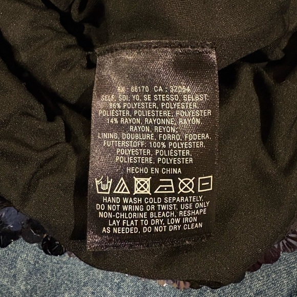 Anthropologie Leifsdottir sequence tshirt top sz M navy blue - Picture 7 of 8